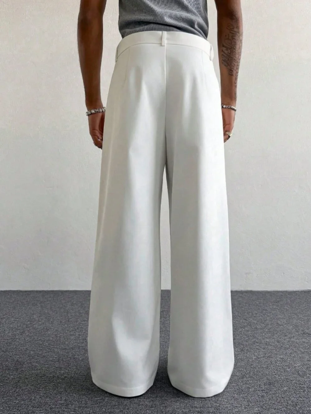 White Casual Men's Trousers